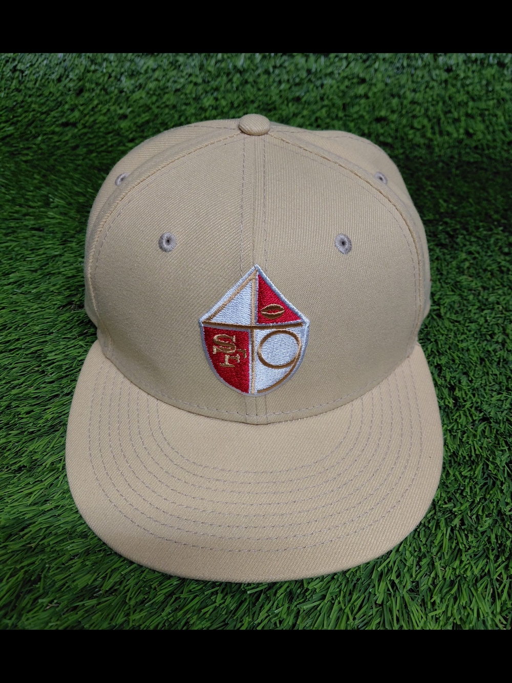 RARE San Francisco 49ers Vintage Hat Fitted 7 1/4 TAN Preowned